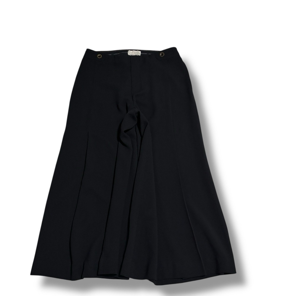 the essential CULOTTE By Anthropologie High-Rise Extra Wide-Leg Trousers Black 0